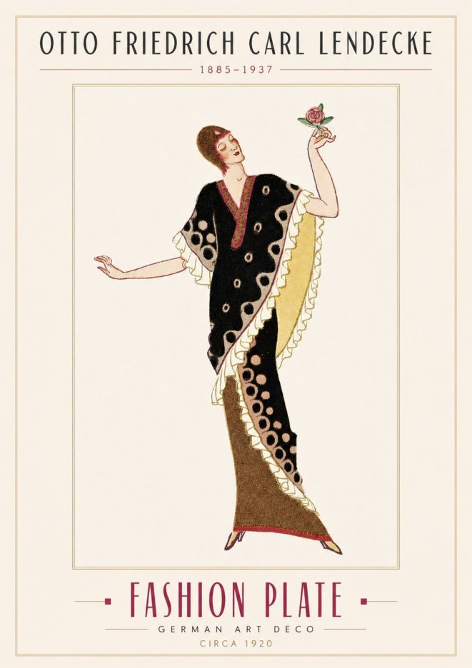 Otto Friedrich Carl Lendecke Fashion Plate III No3 - Plakat