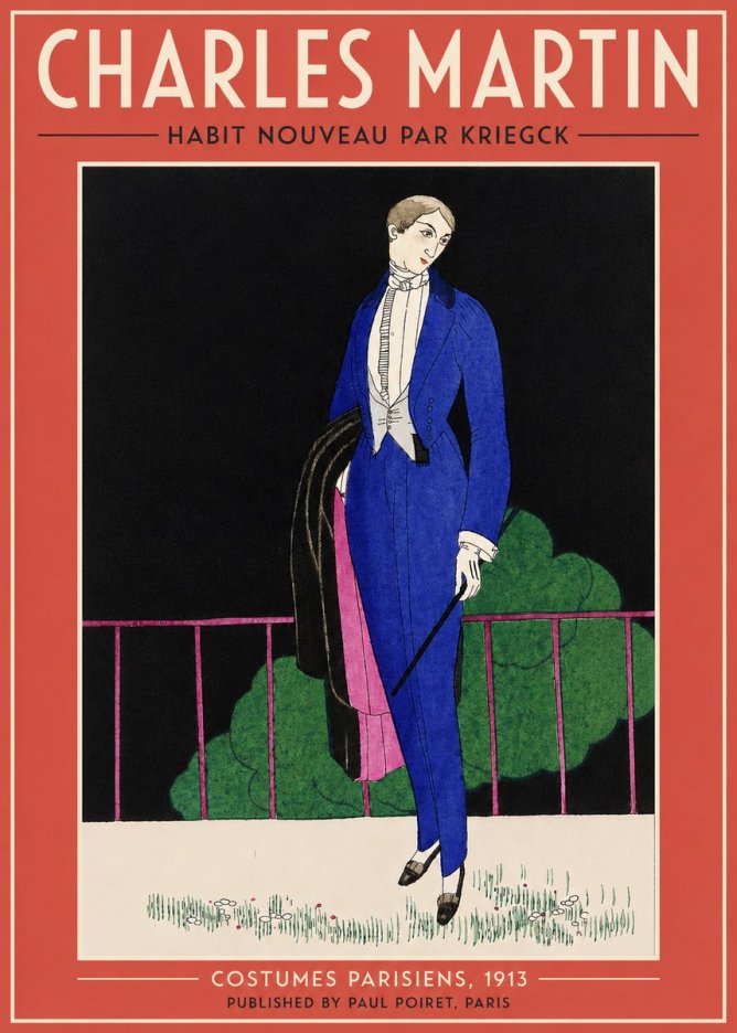 Charles Martin Habit Nouveau Par Kriegk No3 - Plakat