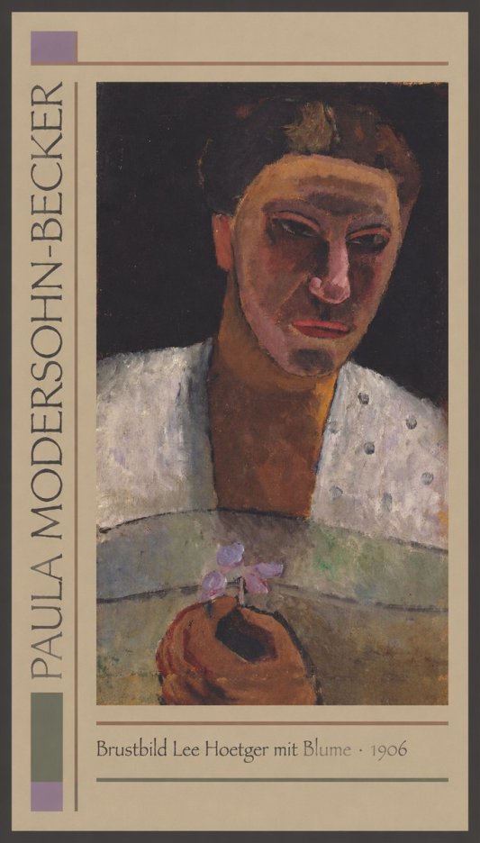 Paula Modersohn-Becker Brustbild Lee Hoetger Mit Blume No1 - Plakat
