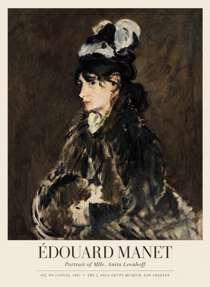 Édouard Manet Portrait of Mlle. Anita Leenhoff No1 - Plakat
