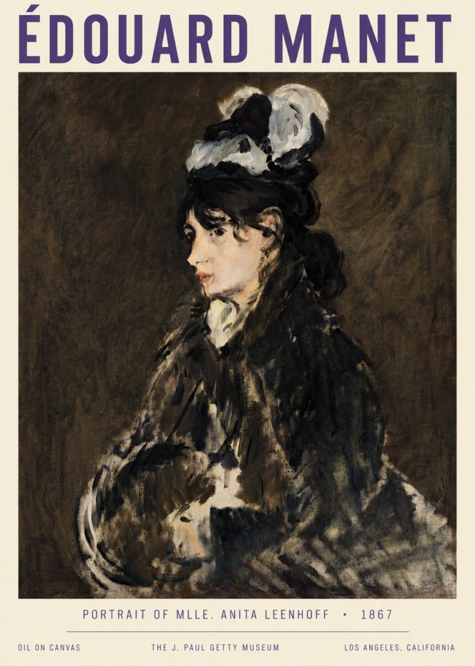 Édouard Manet Portrait of Mlle. Anita Leenhoff No4 - Plakat