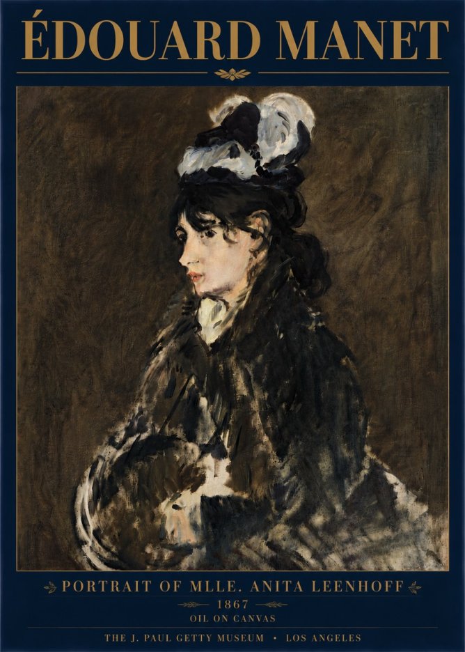 Édouard Manet Portrait of Mlle. Anita Leenhoff No5 - Plakat
