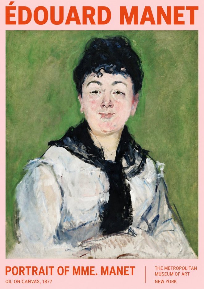 Édouard Manet Portrait of Mme. Manet No2 - Plakat