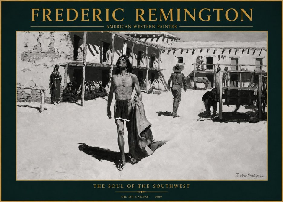 Frederic Remington The Soul of the Southwest No3 - Plakat