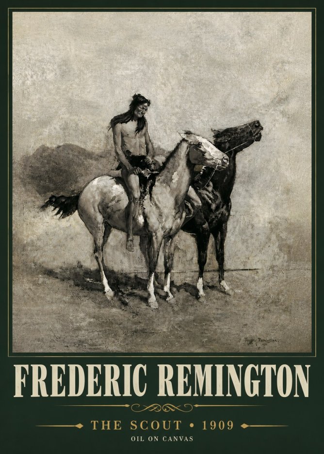 Frederic Remington The Scout II No4 - Plakat