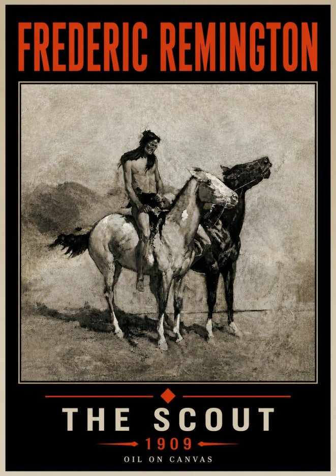 Frederic Remington The Scout II No6 - Plakat