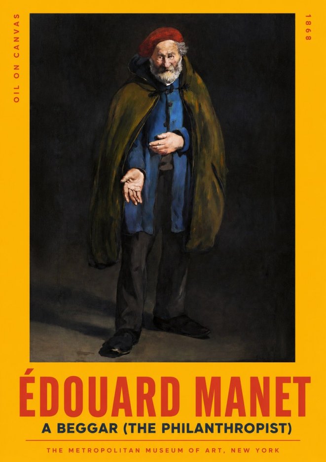 Édouard Manet A Beggar (the Philanthropist) No2 - Plakat