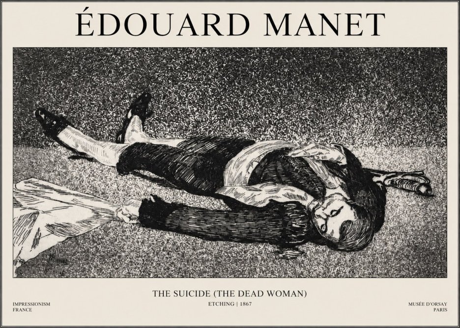 Édouard Manet The Suicide (the Dead Woman) No1 - Plakat