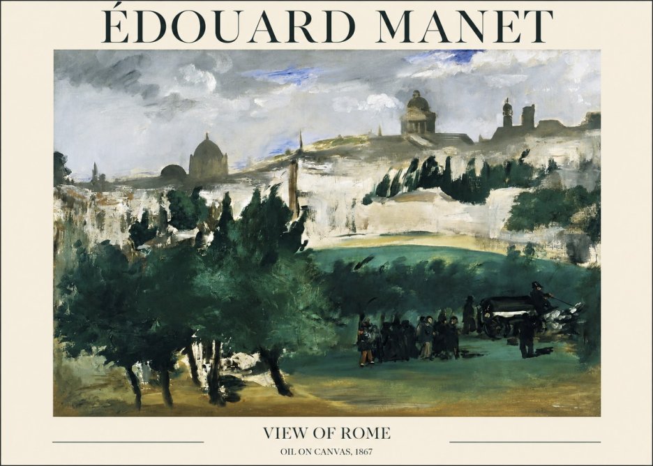 Édouard Manet View of Rome No1 - Plakat