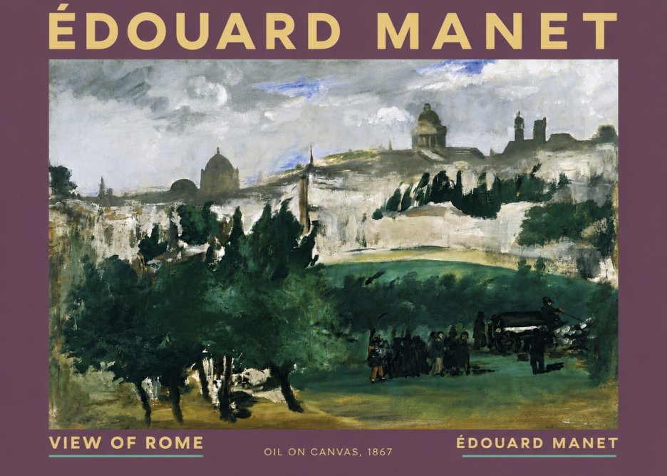Édouard Manet View of Rome No5 - Plakat