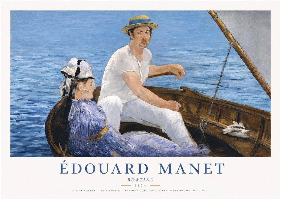 Édouard Manet Boating No1 - Plakat
