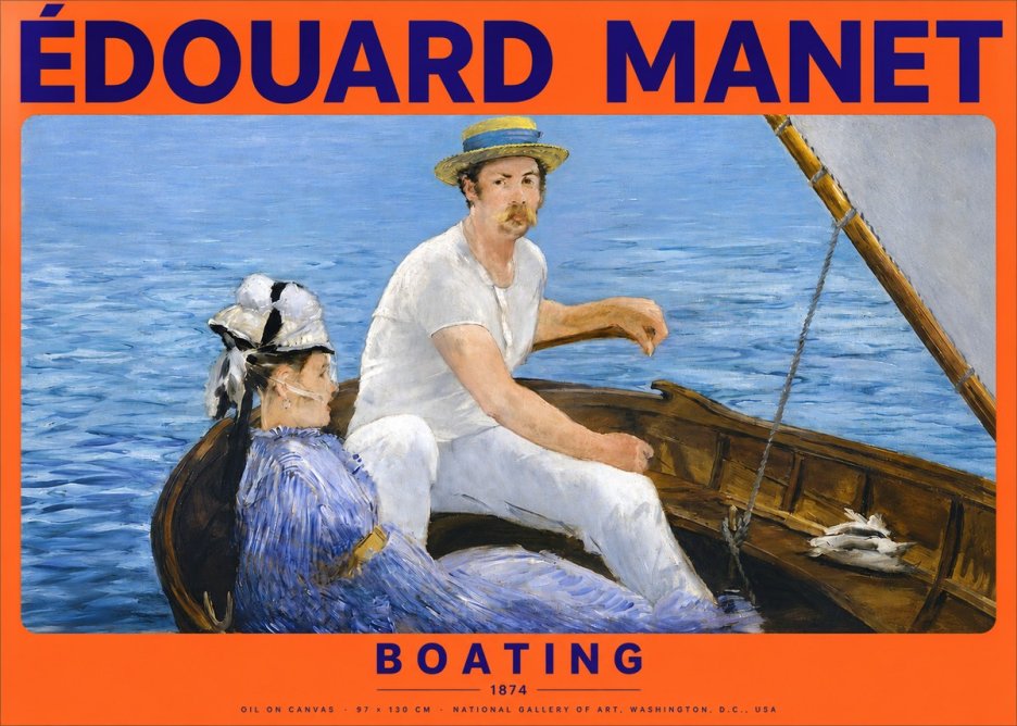 Édouard Manet Boating No2 - Plakat