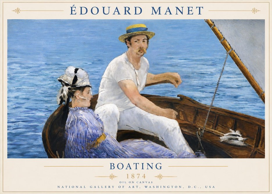Édouard Manet Boating No3 - Plakat