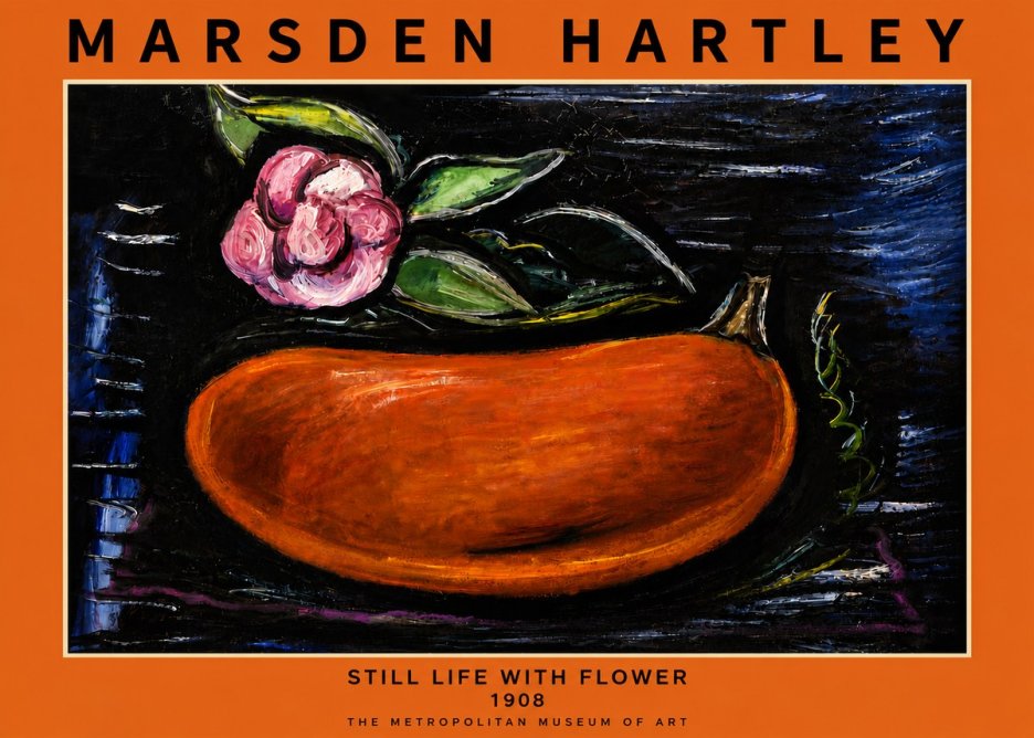 Marsden Hartley Still Life with Flower No6 - Plakat