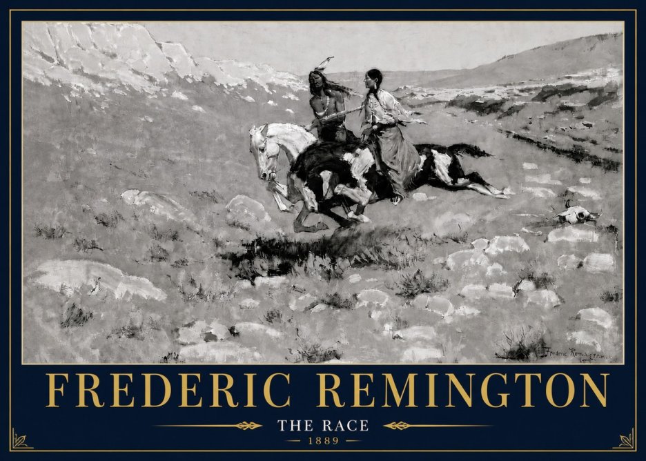 Frederic Remington The Race II No4 - Plakat
