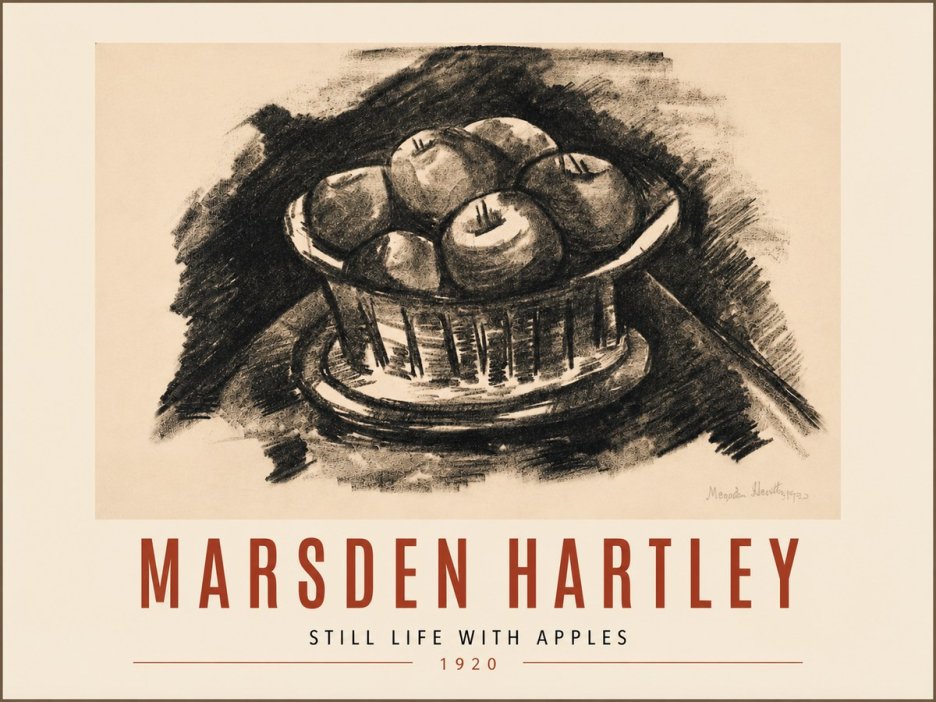 Marsden Hartley Still Life with Apples No5 - Plakat