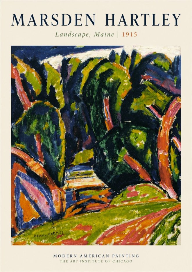 Marsden Hartley Landscape, Maine No1 - Plakat