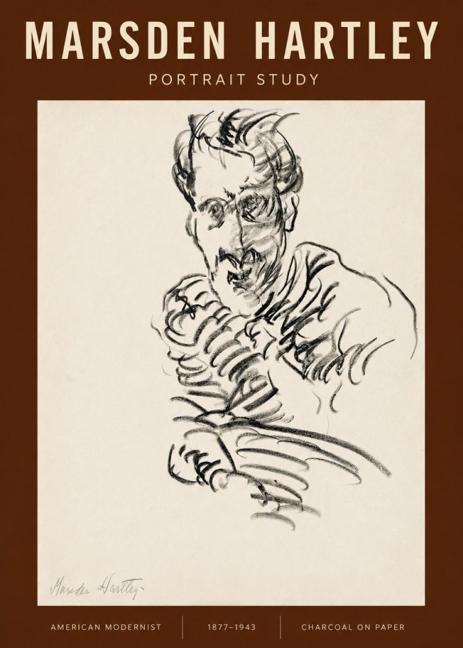 Marsden Hartley Portrait Study No2 - Plakat