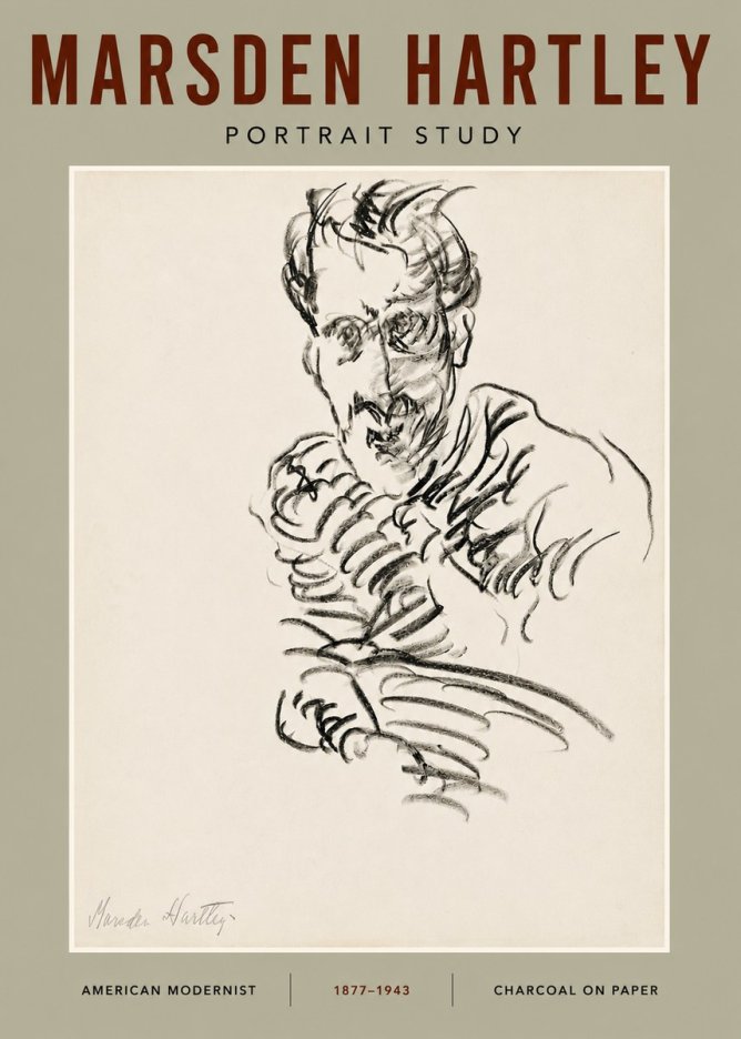 Marsden Hartley Portrait Study No4 - Plakat