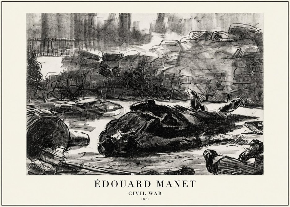 Édouard Manet Civil War No1 - Plakat