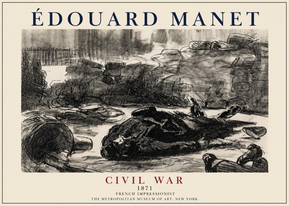 Édouard Manet Civil War No3 - Plakat