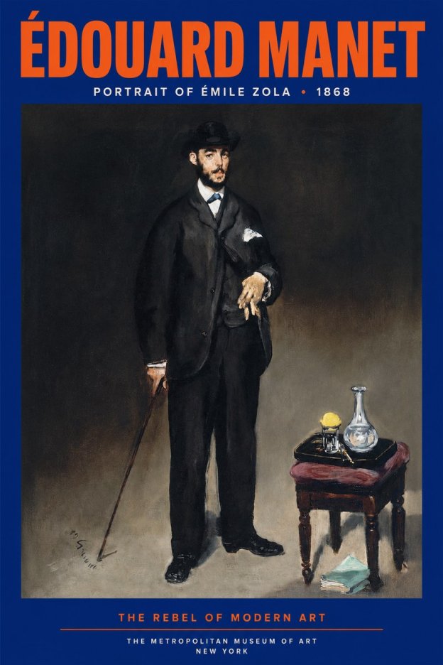 Édouard Manet Portrait of Émile Zola No2 - Plakat