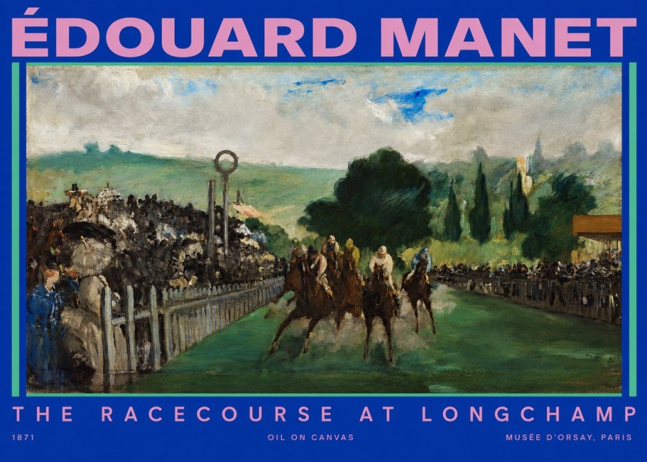 Édouard Manet The Racecourse at Longchamp No2 - Plakat