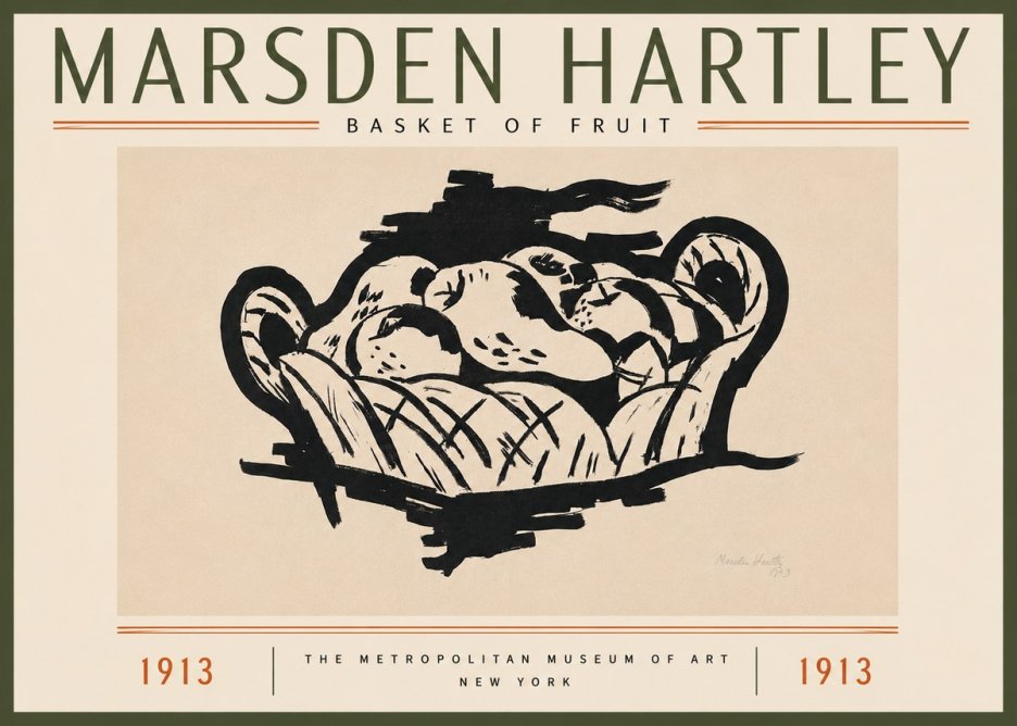 Marsden Hartley Basket of Fruit No4 - Plakat