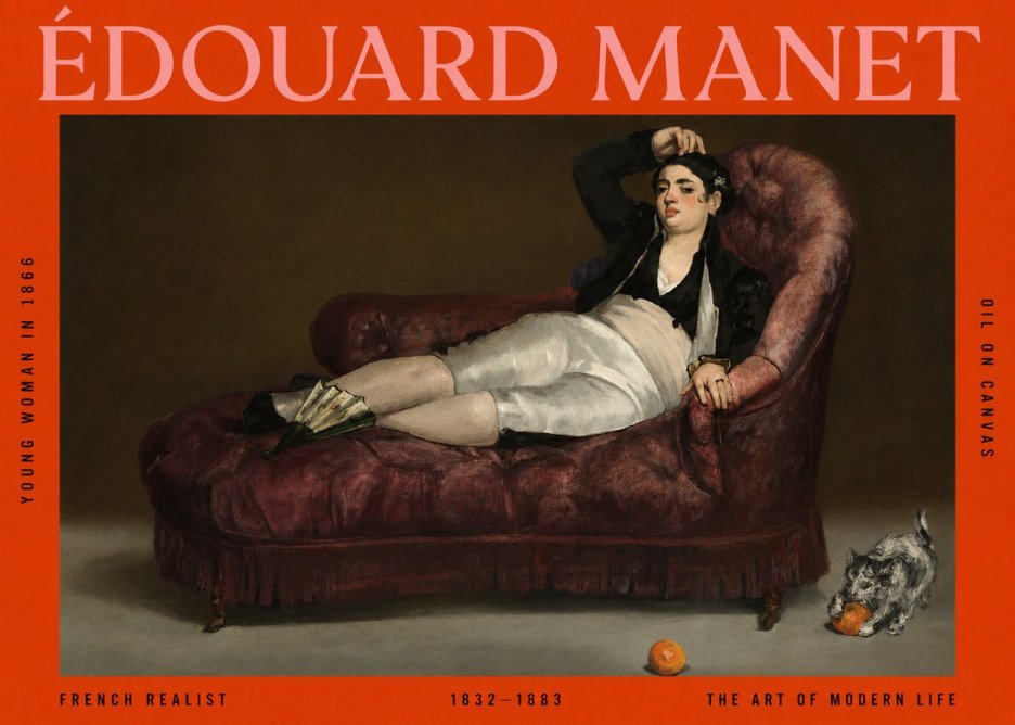 Édouard Manet Young Woman in 1866 No2 - Plakat
