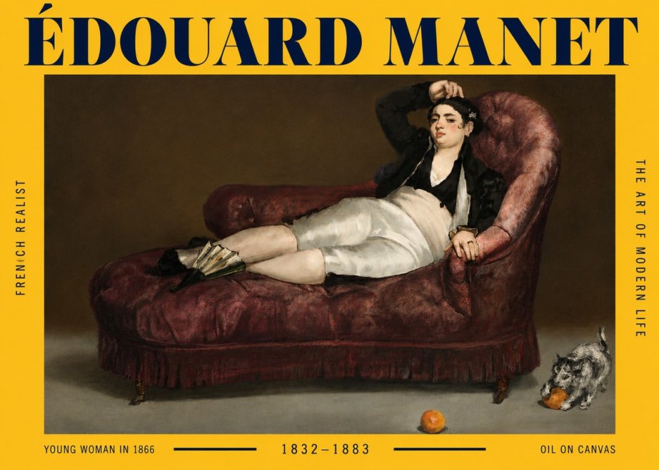Édouard Manet Young Woman in 1866 No5 - Plakat