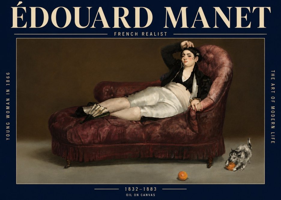 Édouard Manet Young Woman in 1866 No6 - Plakat