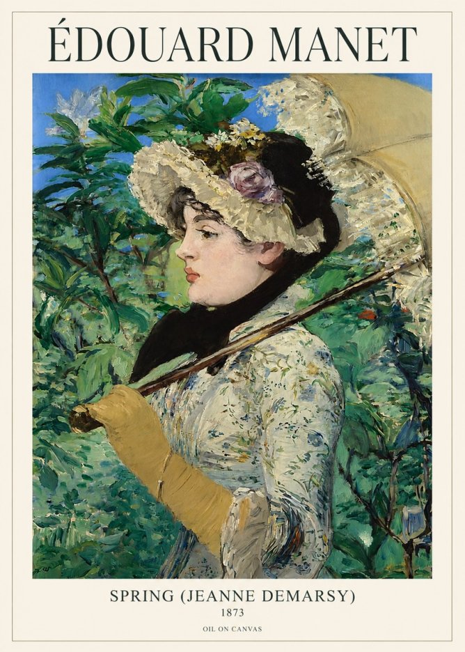 Édouard Manet Spring (Jeanne Demarsy) No1 - Plakat