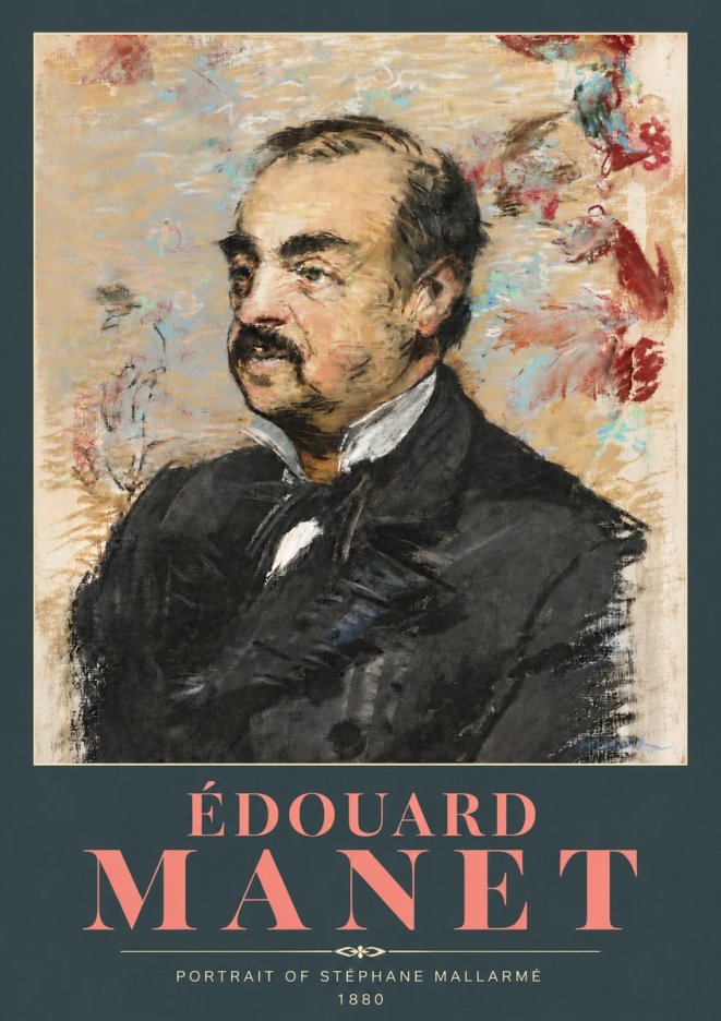 Édouard Manet Portrait of Stéphane Mallarmé I No5 - Plakat