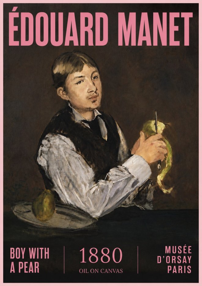 Édouard Manet Boy with a Pear No5 - Plakat