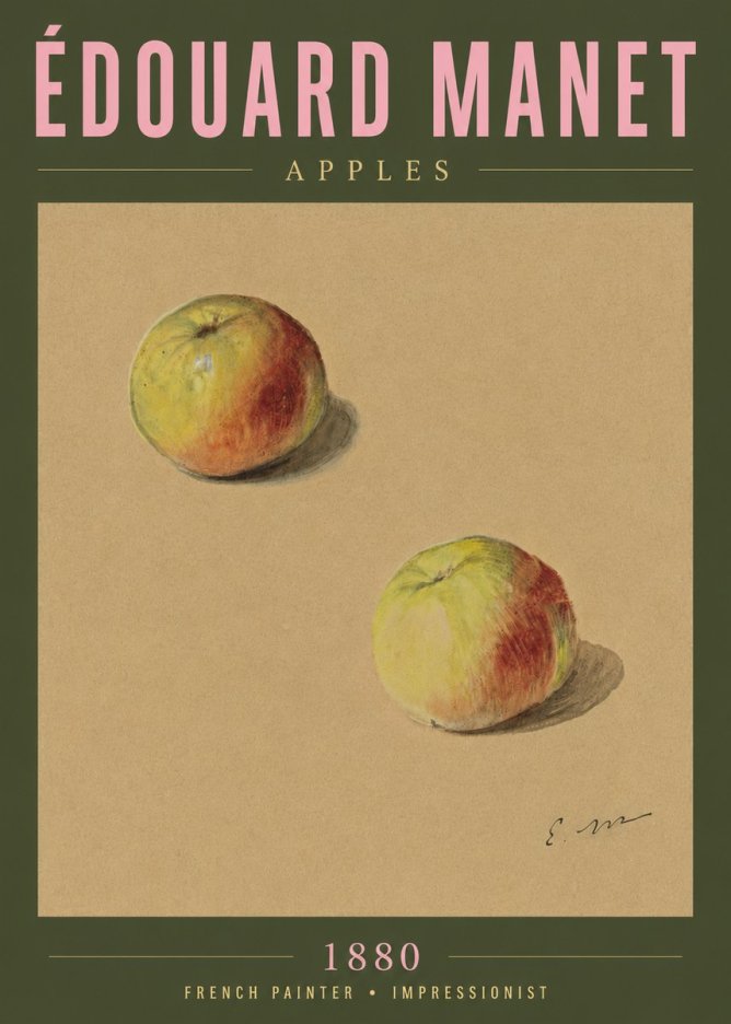 Édouard Manet Apples No5 - Plakat