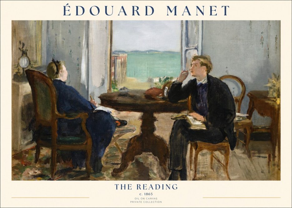 Édouard Manet The Reading No1 - Plakat
