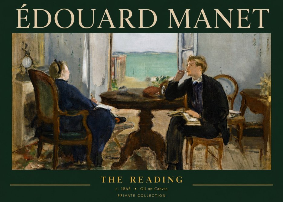 Édouard Manet The Reading No4 - Plakat