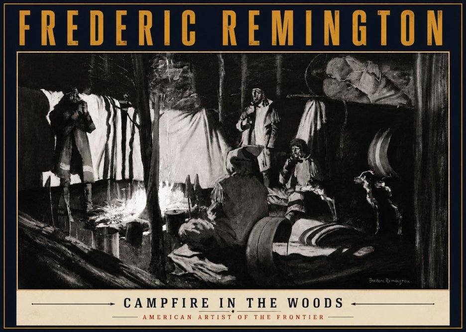 Frederic Remington A Trapper's Camp No5 - Plakat