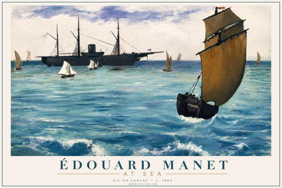 Édouard Manet At Sea No3 - Plakat
