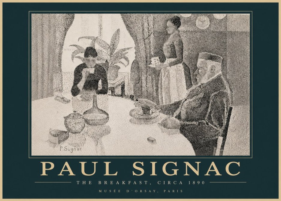 Signac The Breakfast No4 - Plakat