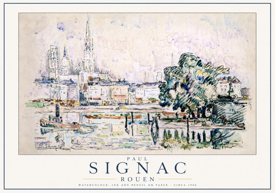 Signac Rouen No3 - Plakat