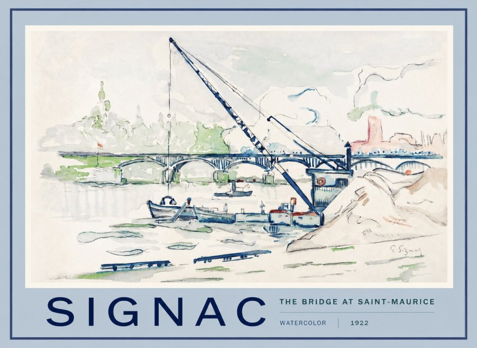 Signac The Bridge at Saint-maurice No2 - Plakat