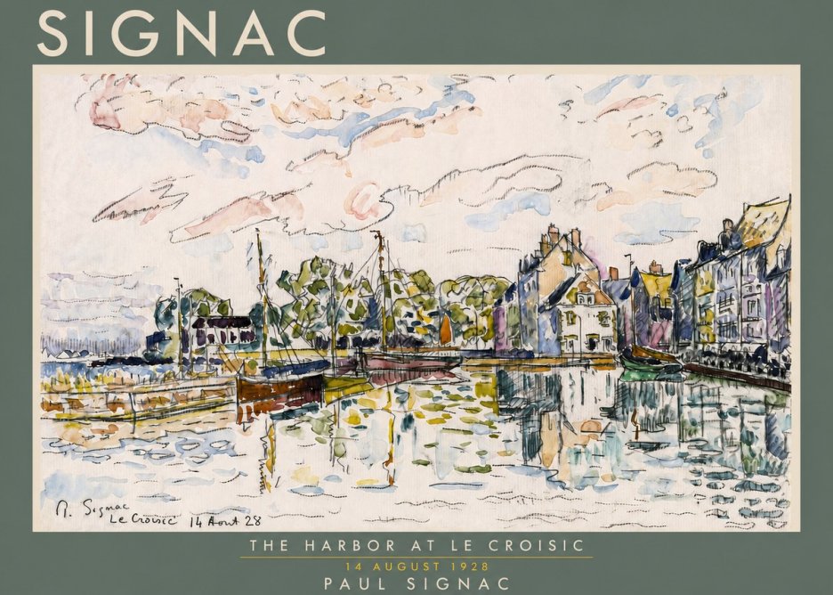Signac The Harbor at Le Croisic No4 - Plakat