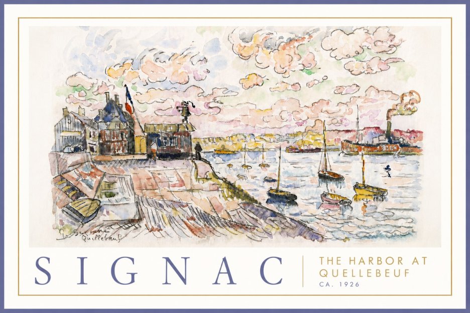 Signac The Harbor at Quellebeuf No6 - Plakat