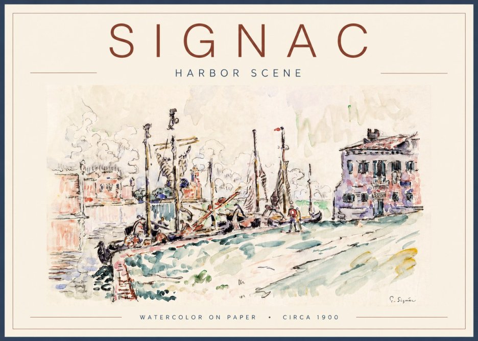 Signac Harbor Scene No3 - Plakat