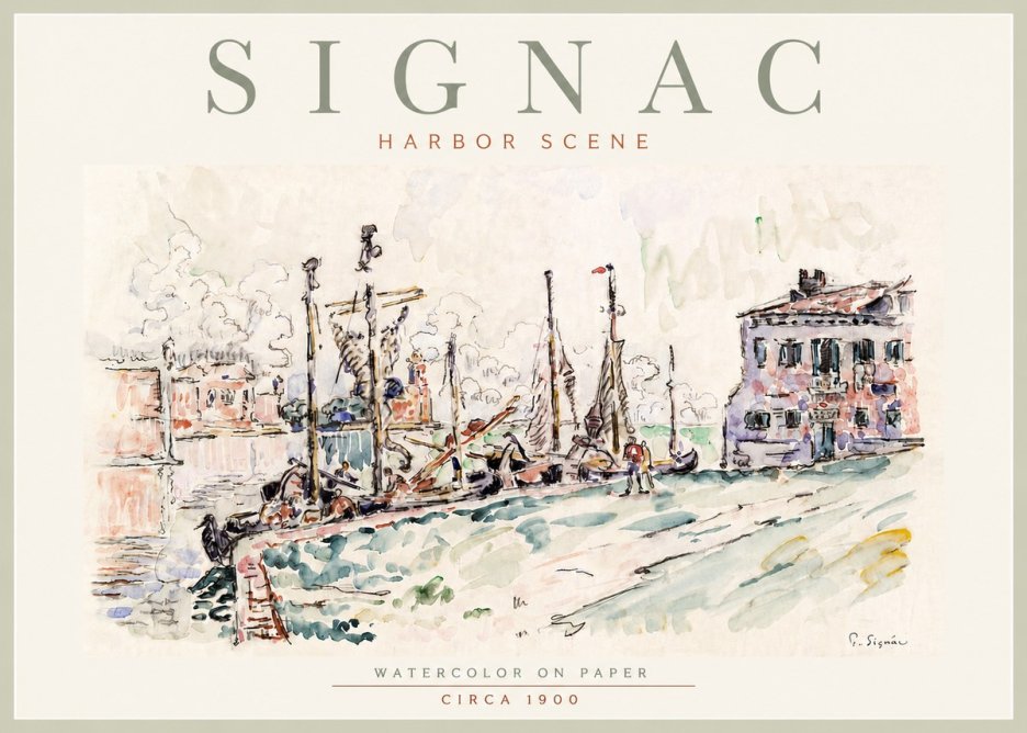 Signac Harbor Scene No6 - Plakat