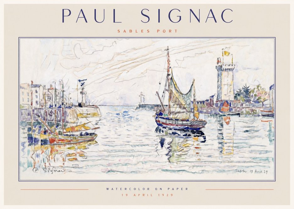 Signac Sables Port No3 - Plakat