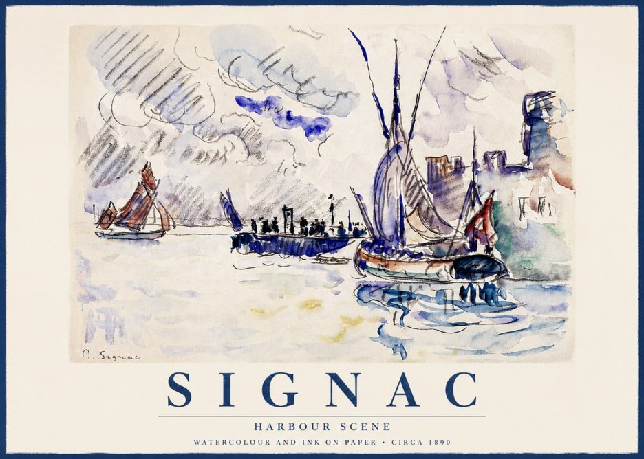 Signac Harbour Scene No6 - Plakat