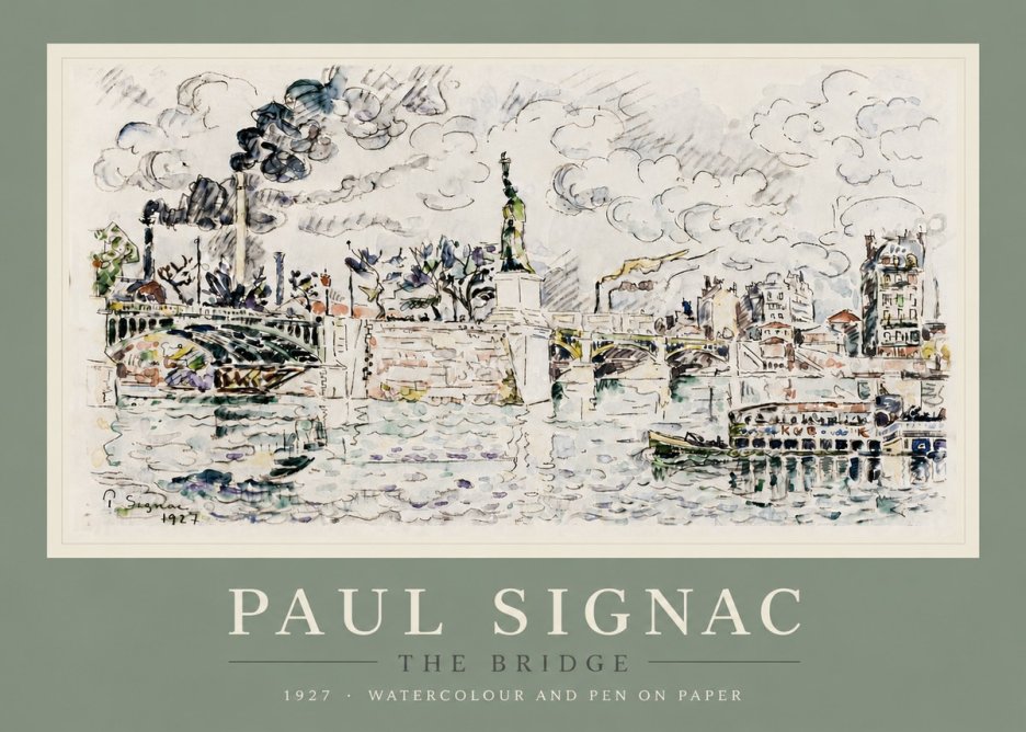 Signac The Bridge II No5 - Plakat
