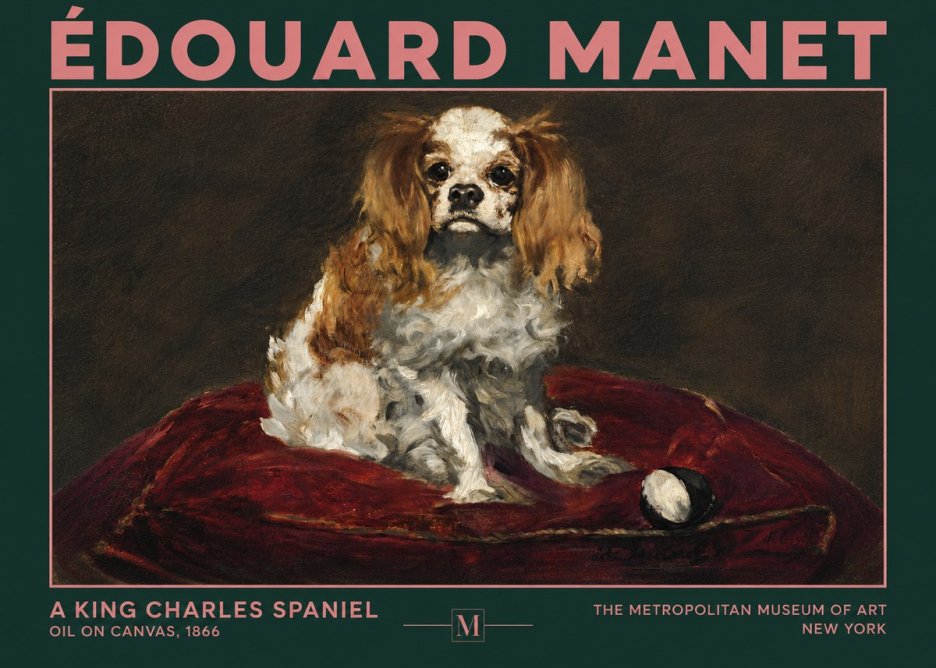 Édouard Manet A King Charles Spaniel No4 - Plakat